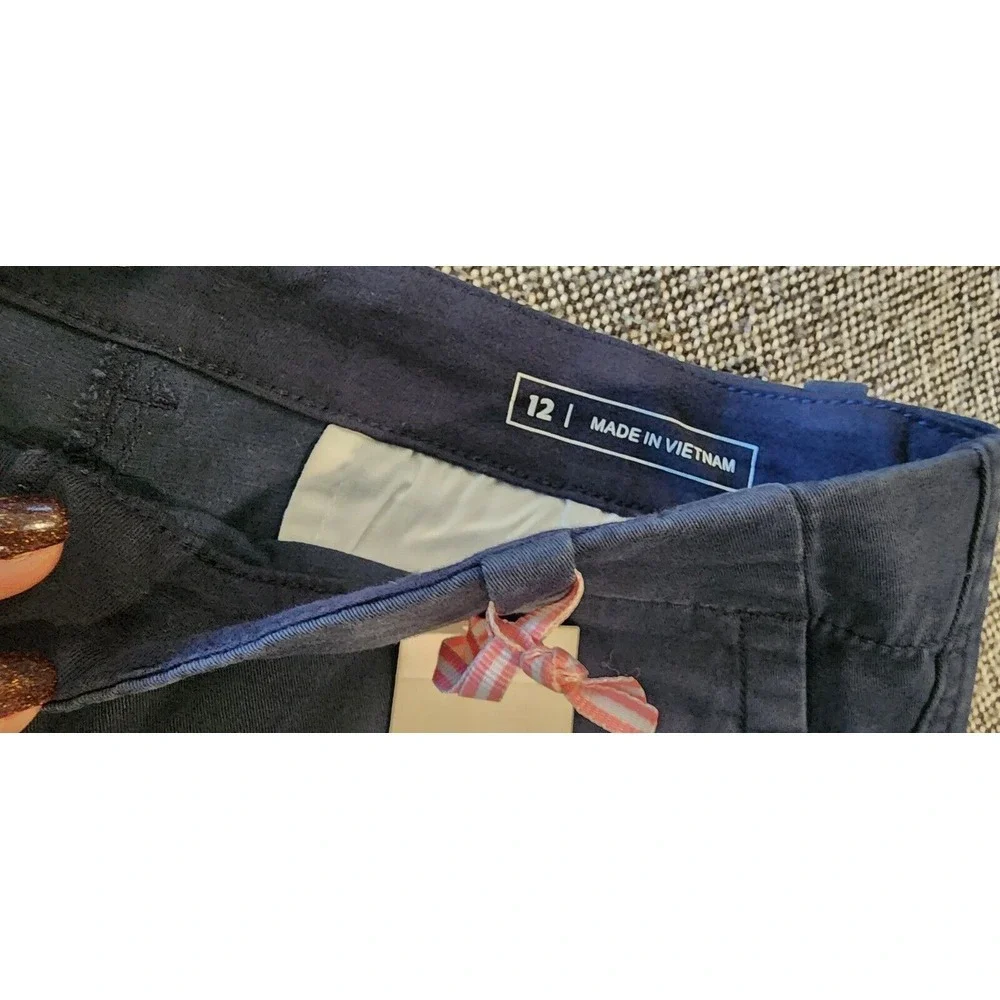 NWT Vineyard Vines‎ Solid Bermuda Short Blue Chino Girls Youth Size 12
